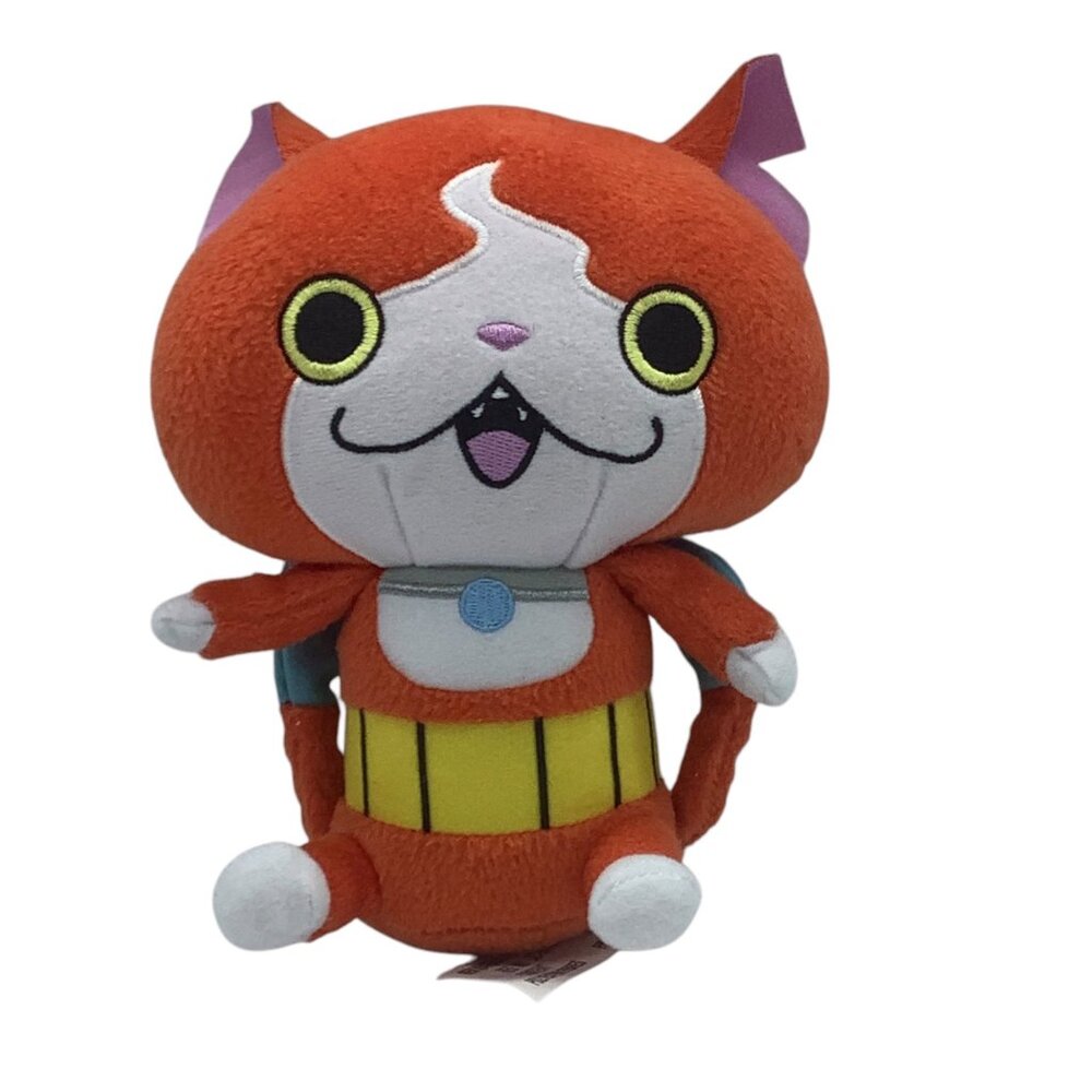 Yo-Kai Watch Jibanyan Plush Toy 7” Hasbro 2015 Stuffed Animal Orange White